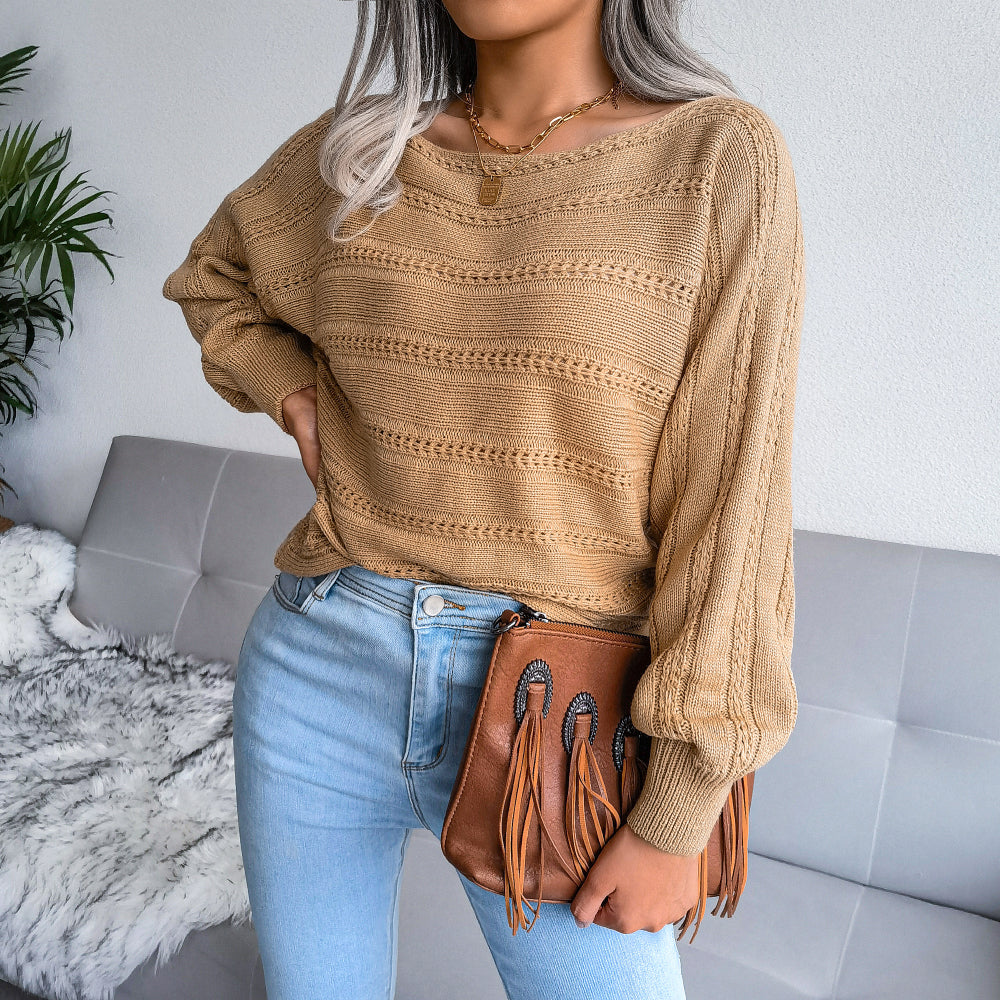 Cute Pastel Off-Shoulder Long Sleeve Knit Top | Fall Styles for Women 2023