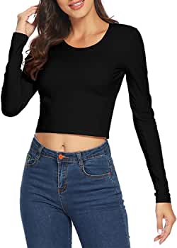 Your Fave Cropped Fitted Long Sleeve Street Tee sz S M L | Basic Tees