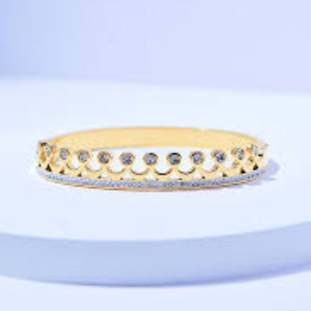 Elegant Crown Tiara Bangle Bracelet