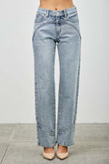 Fall Blue Jeans Western Staight Leg Trends  2