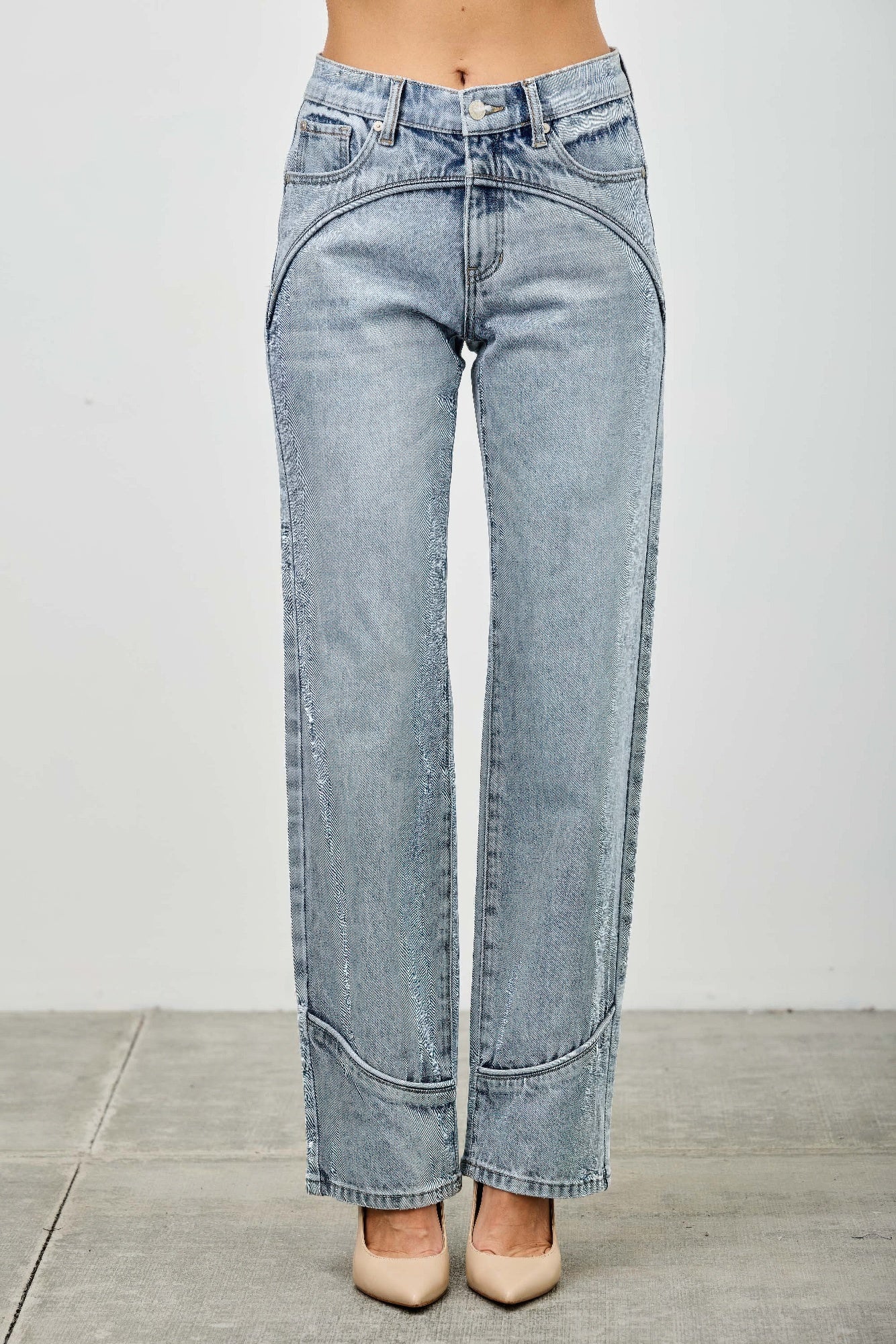 Fall Blue Jeans Western Staight Leg Trends  2