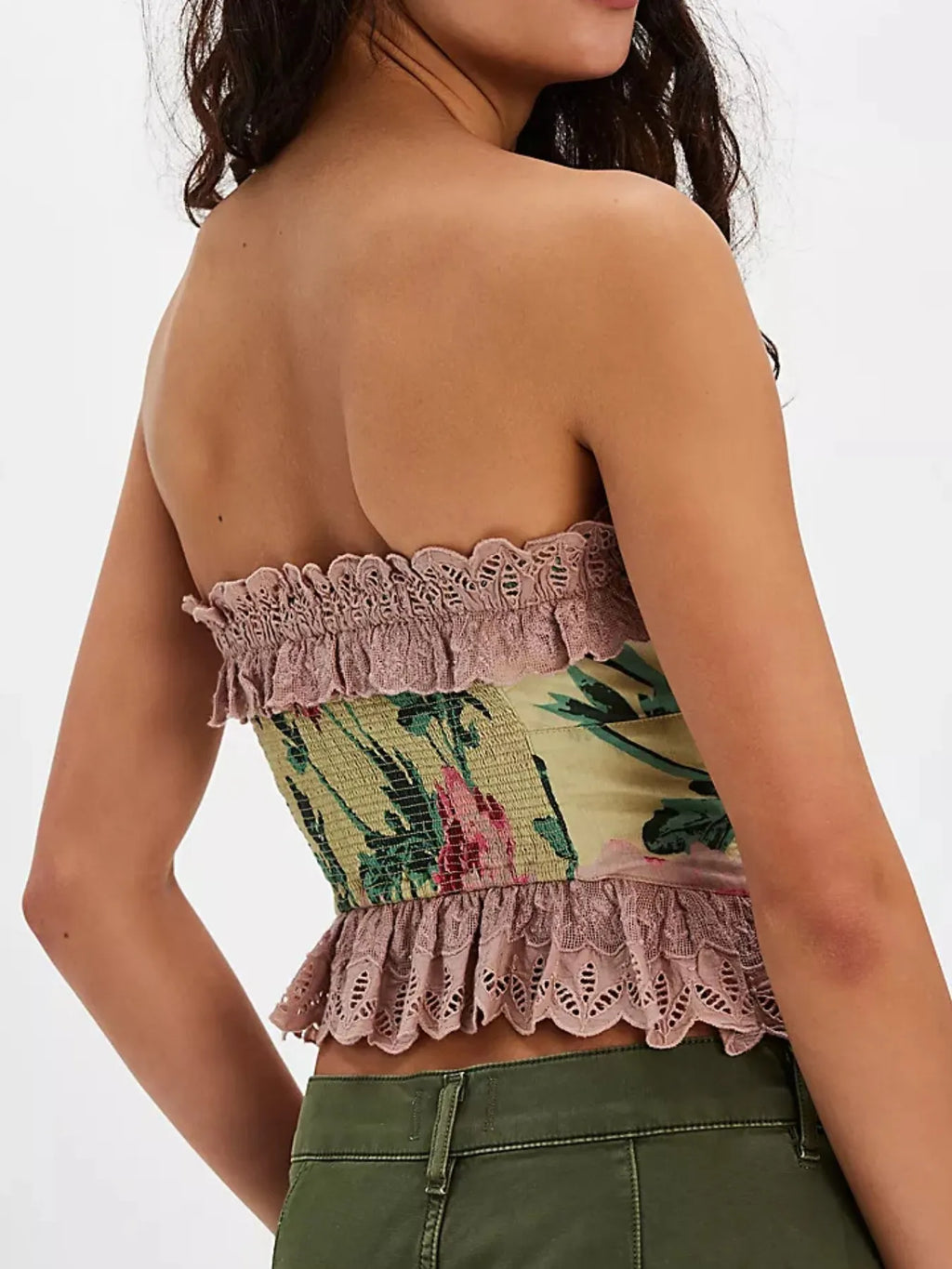 Floral Grunge Tube Top Blue Pink Yellow Princess Vibes 2026-8