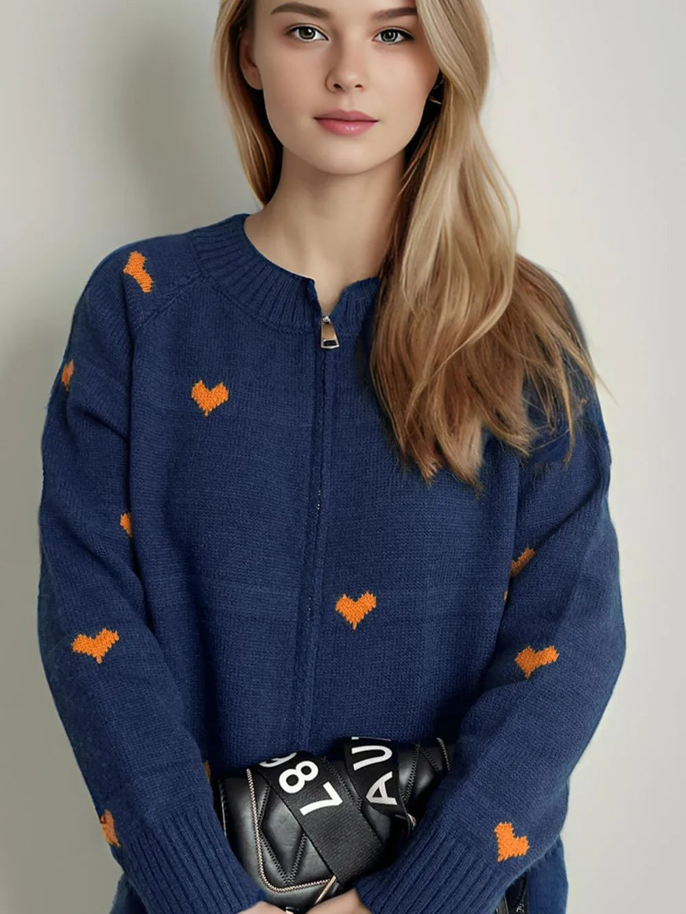 heart-print-round-neck-zip-up-cardigan-sweater-jacket-navy-1
