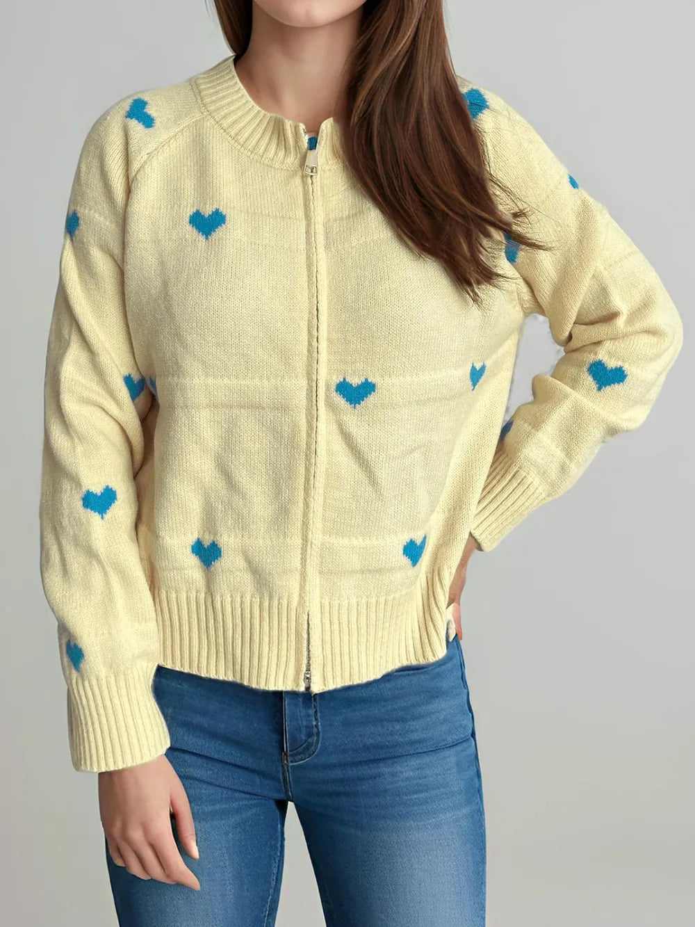 heart-print-round-neck-zip-up-cardigan-sweater-jacket-yellow_03
