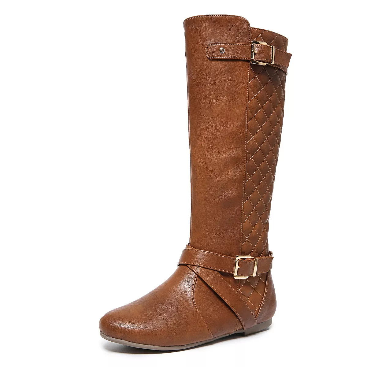 strappy_buckle_flat_mid_calf_boot_brown_5
