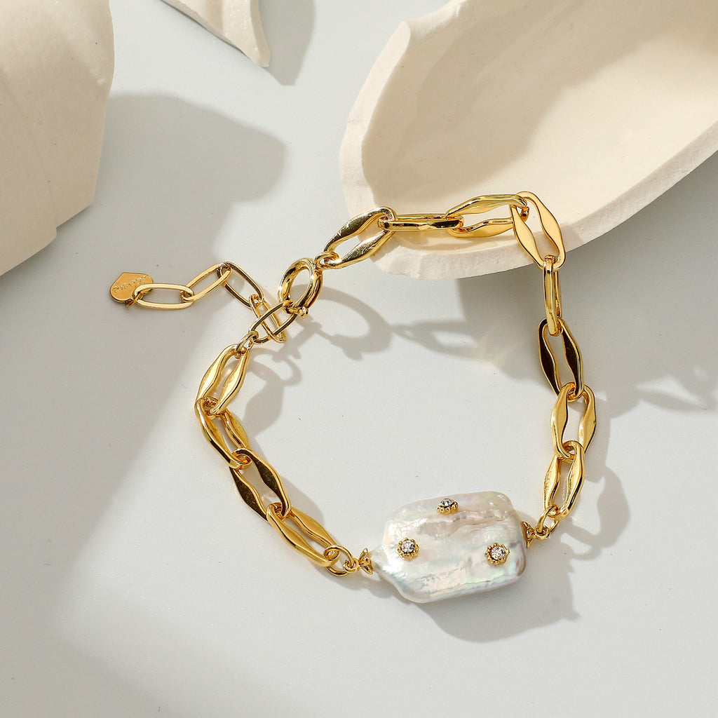 WOMENS GOLD PLATED BRACELET - Elegant Fashion Jewelry - 14K/18K GP