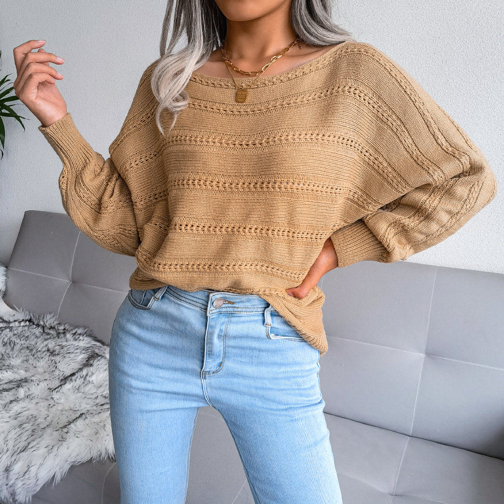 Cute Pastel Off-Shoulder Long Sleeve Knit Top | Fall Styles for Women 2023