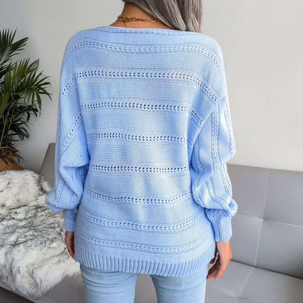 Cute Pastel Off-Shoulder Long Sleeve Knit Top | Fall Styles for Women 2023