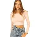 Your Fave Cropped Fitted Long Sleeve Street Tee sz S M L | Basic Tees