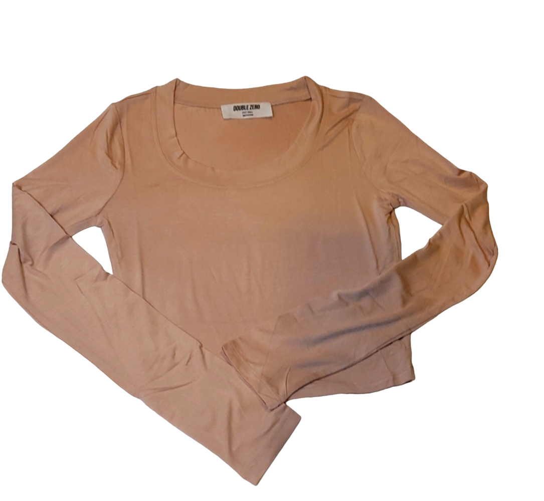 Your Fave Cropped Fitted Long Sleeve Street Tee sz S M L | Basic Tees